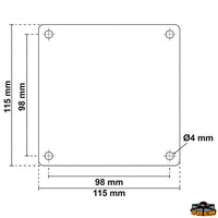 Square air vent cream color 118x118 mm - Cream color - Air passage mm2 5000 - Dimensions 115x115 mm [Z2233118]