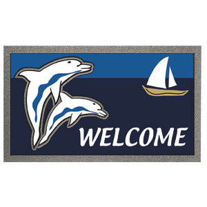 Format antiskid doormat 40 x 68 cm Dolphins