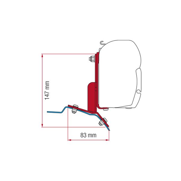 Fiamma Adapter Kit Ford Custom (98655Z112)