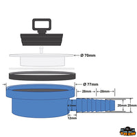 Sink waste kit - 90° model - Cod. CAN LP1800 [Z0820090]