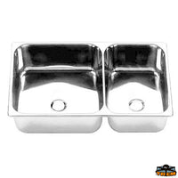 Double sink - Dimensions mm (external) 520x320 - 330x300 + 150x300 tanks - H mm 155 [Z0852320]