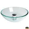 Transparent glass hemispherical sink diameter 350 mm - Ø mm 350 - H mm 135 [Z0835135]