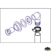 Pipe joints for electric toilet Trem Z1800920