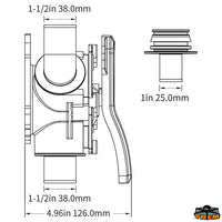 Three-way valve for waste water systems - Entrance Ø mm 25-38 - Outlet Ø 38 mm - Dimensions 188 x 199 x 126 mm [N2625038]