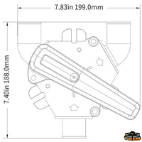 Three-way valve for waste water systems - Entrance Ø mm 25-38 - Outlet Ø 38 mm - Dimensions 188 x 199 x 126 mm [N2625038]