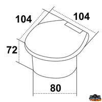 FLAT chrome-plated brass shower box - Dimension incasso mm Ø 80 x h 62 - External overall dimensions mm Ø 104 x h. 10 [N0180104]
