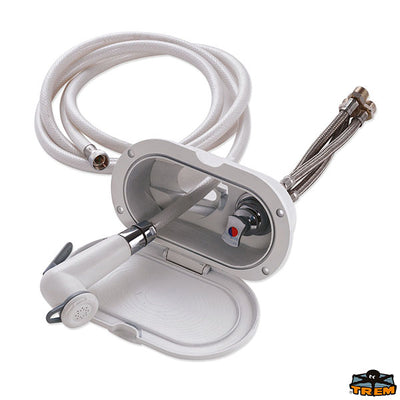 Oval shower box with mixer & push-button shower Trem N0118401