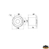 Shower box with mixer white 9003 - Color White 9003 - Incase mm Ø70x35 - External dimensions Ø 98 mm - MixerN0102411 [N0174411]