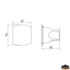 Shower box with push-button shower white 9003 - Box Bianco 9003 - Incasso mm 64x70 - External dimensions 87x96 mm - Screened PVC tube [N0195400]