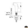 Shower hose kit 2,5 mt - Tube mt 2.5 - Tube N0100250 - 1/2” F connections - Deck support in chromed brass SI-YES [N0132250]