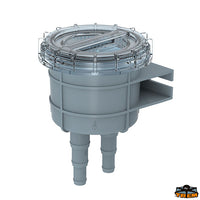 Bilge pump filter suggested pipe 25 mm - Ø Outlet connection mm D1: 25.4 (1”) - Suggested tube Ø 25 mm - Suggested flow rate 91L/min. 24 GMP US [N0101191]