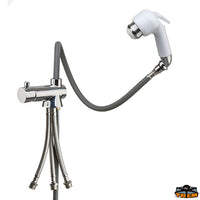 Mixer with removable shower - Projection 180 mm - H mm 150 - 1.5 m hose - Hot/cold connections 2x 3/8” Male [N0115150]