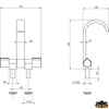 Hot/Cold water flat tap - 2x 3/8" Male connection [N0119160]