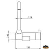 Short mixer tap - DX handle - 2x 1/2" Female connection [N0118038C]