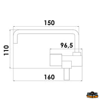 Folding cold water tap - DX handle - 3/8" male connection [N0111038]