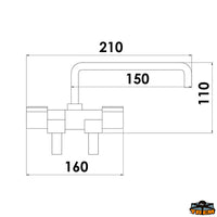 Folding hot/cold water tap - 2x 3/8" Male connection [N0113038]