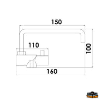 Folding mixer tap - DX handle - Ceramic mixer - 2x 1/2" Female connection [N0115038]