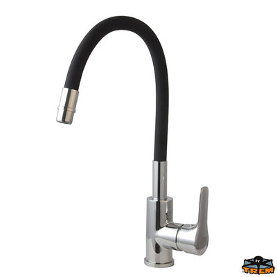 Flexible mixer for kitchen sink black colour Trem N0112800