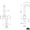 Cold water short tap - DX handle - 3/8" male connection [N0115130C]