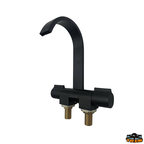 Hot/cold water flat tap black colour Trem N0138192
