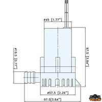 Submersible pump 1200 Lt/h 12V - Volts 12 - Amp 1,4 - Prev. 1.5 m - Outlet Ø mm19 [P0200098]