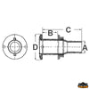Seacock and scupfor diameter 47 mm - 1" 1/2 model - Thread Ø 47 mm - At 38 mm - B mm30 - C mm								

								93 - D mm 82 [P0246035]
