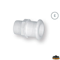 Water drainage bushing internal diameter 42 mm length 85 mm with hose connector - Model with hose holder - Length 85 mm - Reference C [N2832086]