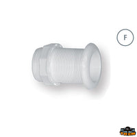 Water drainage bushing internal diameter 42 mm length 68 mm - Model with hose holder - Length 68 mm - Reference B [N2832068]