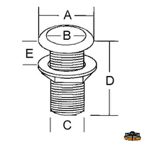 Aisi 316 seacock 1/2  - 1/2" thread - A mm 39 - B mm 15 - C mm21 - D mm								

								61 [N0172113]