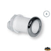 Water drainage bushing internal diameter 42 mm with aisi 316 flange - Model with hose holder - Length 107 mm [N2842108]