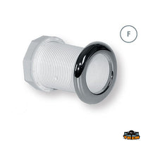 Water drainage bushing internal diameter 42 mm with aisi 316 flange - Model with hose holder - Length 115 mm [N2842116]
