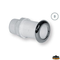 Water drainage bushing internal diameter 42 mm with aisi 316 flange - Model Without hose holder - Length 85 mm [N2804085]