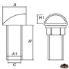 Scupper - 2" thread - A mm 80 - C mm 59.5 [N2973050]