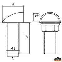 Scupper - 2" thread - A mm 80 - C mm 59.5 [N2973050]