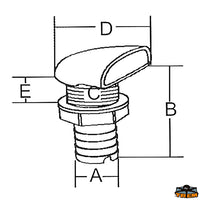 Scupper - A mm 38 - B mm 111 - C mm 41 - D mm65 - And mm								

								52 [P0203260]