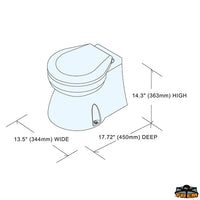 Silent electric marine toilet - Seat Z1800925 Plastic - Volts 12 - Amps 9 [Z1812363]