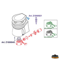 Silent electric marine toilet - Seat Z1800925 Plastic - Volts 12 - Amps 9 [Z1812363]
