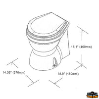 Silent electric marine toilet - 12V-18A power supply [Z1812355]