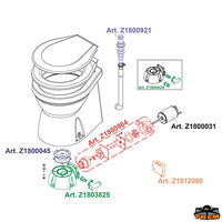 Silent electric marine toilet - 12V-18A power supply [Z1812355]