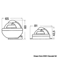 RIVIERA Comet compass 2" w/bracket grey