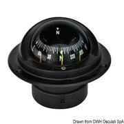 IDRA built-in compact compass w/black front rose