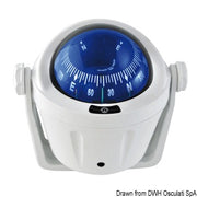 IDRA compact compass w/blue front rose bracket