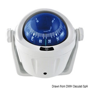 IDRA compact compass w/blue front rose bracket