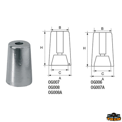 Axis line Ferretti anodes Trem L8114045