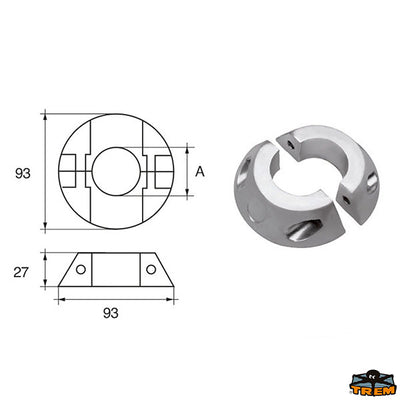 Axis line Max Prop anodes Trem L8119442