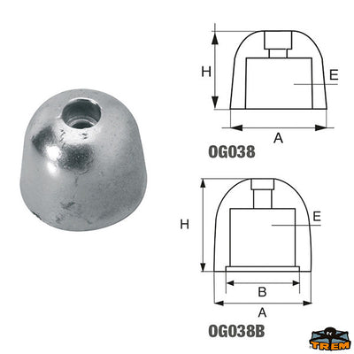 Axis line Sleipner anodes Trem L8125581