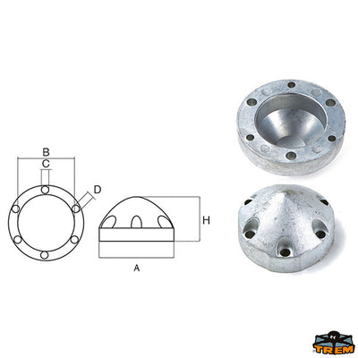 Axis line Max Prop anodes Trem L8119343