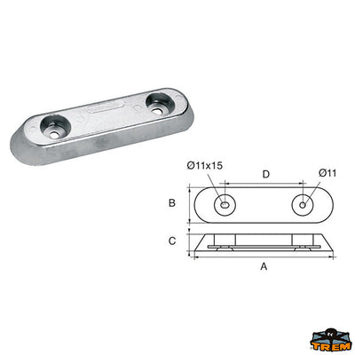 Anode for rudders & flaps Trem L8120414
