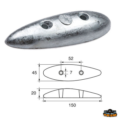 Anode for rudders & flaps Trem L8120205