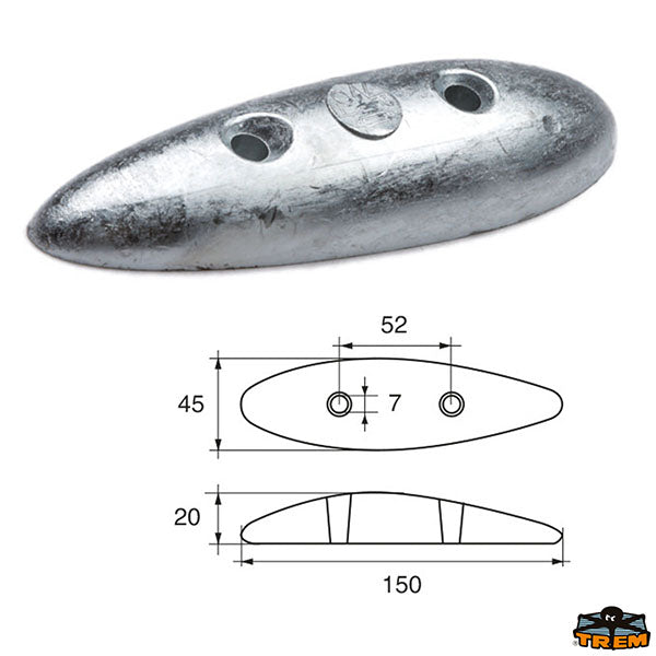 Anode for rudders & flaps Trem L8120205